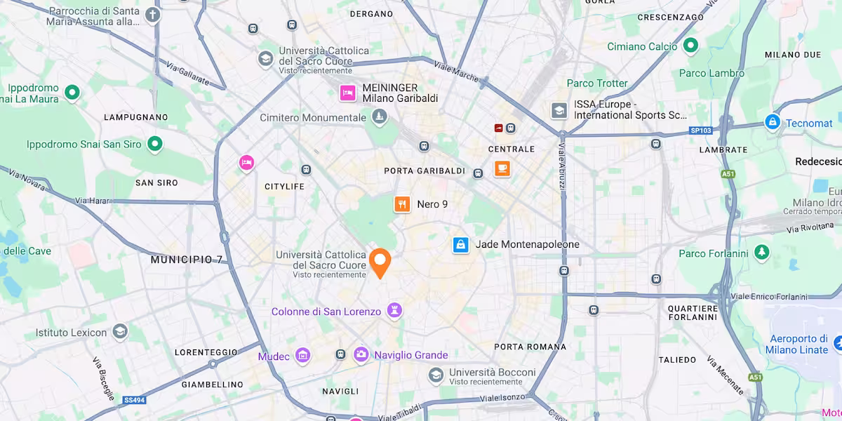 Mapa Milan