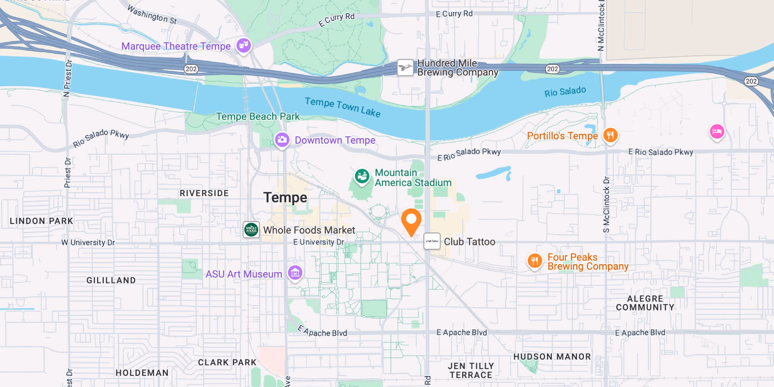 Tempe Map